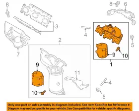 Da8z5g232d Ford Oem 13-15 Explorer Exhaust System Manifold-mnfd Wconverter