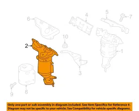 F2gz5g232c Ford Oem 16-20 Continental Exhaust System Manifold-mnfd Wconverter