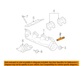 W707747s431 Ford Oem 03-14 Crown Victoria Exhaust Components-manifold Stud