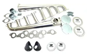 Gh-9300570-cer Gearhead Big Block Chevy Lakester Headers Ceramic 4 Inch Steel Turn Outs 396 502 Return