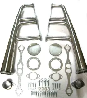 Gh1021ss Gearhead Vintage Retro Chevy 283 305 350 400 Stainless Lakester Headers Rat Rod Display