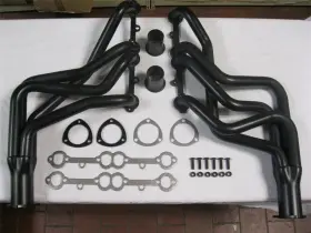 Gh1052blk Gearhead Small Block Chevy Sbc V8 305 350 400 Long Tube Headers Black Coated Camaro Nova