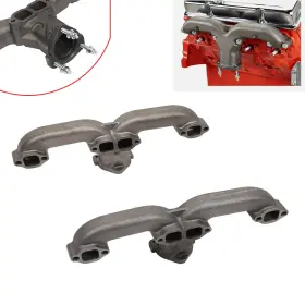 4407299 Gearzaar Smoothie Rams Horn Exhaust Manifolds Small Block For Chevy Sbc 283 305 350 400