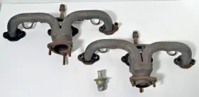14022625 General Motors Oem 1981 C3 Corvette Right And Left Exhaust Manifolds With Smog Risers 1 Check Valve
