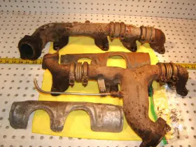 7601 Genuine Mercedes 117 142 1979 Late R107 W116 4.5l V8 L And R Exhaust 2 Manifolds Shields Type #3