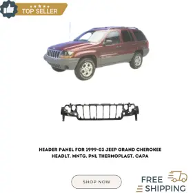14894197 Grand Cherokee Header Panel For 1999-03 Jeep Headlt. Mntg. Pnl Thermoplast. Capa