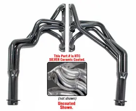 283-400 Hedman Hedders 68126 1-5/8 Inch Silver Long-tube Headers For 1955-57 Chevy With