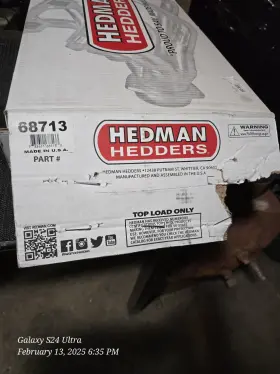 68713 Hedman Hedders Ls Sawap Headers Mid Length Ceramic Coated