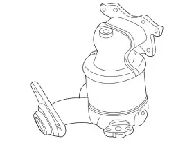 18190-rbj-g00 Honda Genuine Converter
