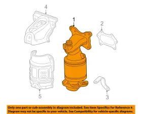 18190-rez-a00 Honda Oem 10-11 Cr-v 2.4l-l4-catalytic Converter 18190reza00