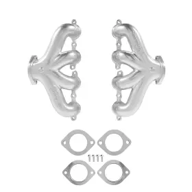 8504-1hkr Hooker Blackheart Ls Swap Exhaust Manifolds - Center Dump Silver
