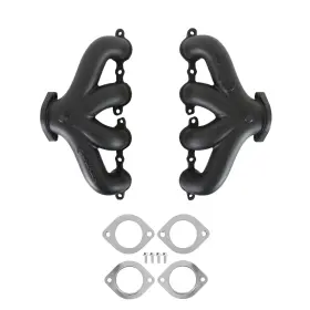 8504-3hkr Hooker Blackheart Ls Swap Exhaust Manifolds - Center Dump Black