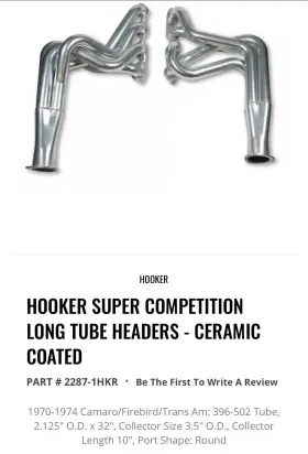 2287-1hkr Hooker Headers Super Comp