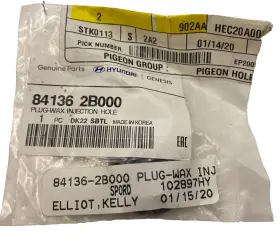 84136-2b000 Hyundai Genuine Part Parts Plug-wax Injection Hole 841362b000 Genesis