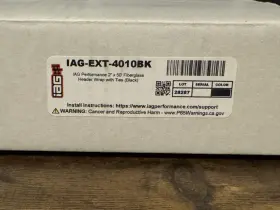 Iag-ext-4010bk Iag Performance 2 Inch X 50ft Fiberglass Header Wrap With Ties Black