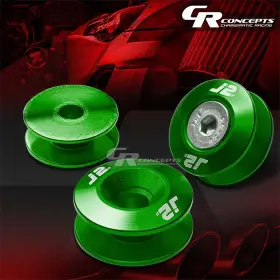 Crc-j2a9001gn J2 Engineering Aluminum Front/rear Trunk Bumper Quick Release Fastener Hatch Cup Kit Green