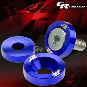 Crc-j2a9008bl J2 Engineering Aluminum Front/rear Fender/engine/bumper/bracket Washer Cup Bolt Kit Blue