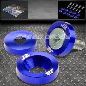 Sdd-j2a9008bl J2 Engineering 10 X Aluminum Front/rear Fender/engine Bay/bumper/bracket Washer Kit Set Blue
