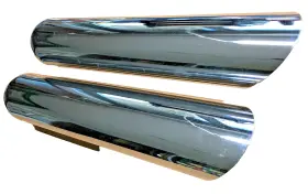 Jac31218 Jones Exhaust Systems 3.5 Inch Angle Cut Outlet 18 Long Tail Pipe Chrome Extensions Pair Weld On
