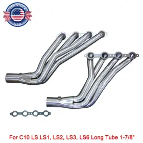 Mt001031 Jonjea C10 Ls Truck Long Tube Headers Kit 1-7/8 Inch For Conversion Swap Ls1 Ls2 Ls3 Ls6