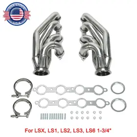 Mt001044 Jonjea Up Forward Ls Turbo Headers 1-3/4 Inch For Chevy Small Block Lsx Ls1 Ls2 Ls3 Ls6 V8