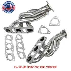 Mt001068 Jonjea Shorty Exhaust Headers For 03-06 Nissan 350z Z33 Infiniti G35 Fx35 Vq35de 3.5l