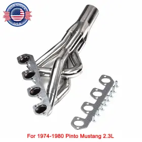 Mt001078 Jonjea Stainless Exhaust Headers Kit With Gasket For 1974-1980 Ford Pinto Mustang Ii 2.3l