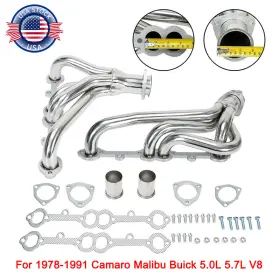 Mt001266 Jonjea Stainless Exhaust Headers Kit For 78-91 Chevy Camaro Malibu Buick 5.0l 5.7l V8
