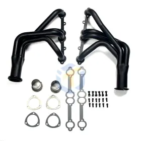 Juta105 Jutauto Long Tube Headers Fits Small Block Chevrolet Corvette 1-5/8 In Black Paint 11106