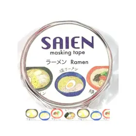 Tr-0089 Kamiiso Masking Tape Ramen 0.6 Inch 15 Mm X 32.8 Ft 10 M Multicolor