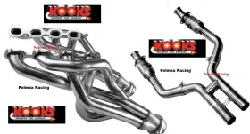 1131h050 Kooks Custom Headers 1-5/8ftft Long Tube Catted H-pipe 2005-10 Mustang Gt 4.6 3v