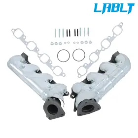 Om307413oc Lablt 2pcs Lh Rh Exhaust Manifold For Gmc Sierra 2500 Hd 3500 V8 8.1l 2001-2006