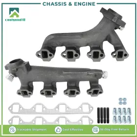 Labwork Cg920430ld Exhaust Manifolds Left Right Wgaskets For Ford F150 Bronco 1988-1996 5.8l Engine