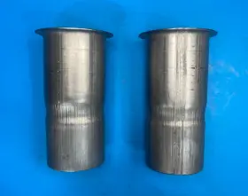 250225idcc Man Made 2.5 Inch Header To 2.25 Id Aluminized Pipe Cone Gasket Style Collector Reducers Usa