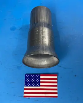 250225scx1 Man Made 1 X 2.5 Inch Ball Header To 2.25 Od Socket Cone Only 14 Gauge Aluminized Reducer
