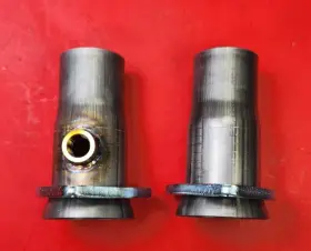 250225ss302304 Man Made 2.5 Inch Ball Header To 2.25 Od 304 Stainless Socket Collector Reducer With 02 Bung