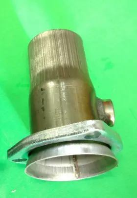 250225ss302x1 Man Made 1x2.5 Inch Ball Header To 2.25 Od 409 Stainless Socket Collector Reducer With 02 Bung