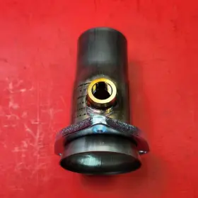 250225ss302x1304 Man Made 1 X 2.5 Inch Ball Header To 2.25 Od304 Stainless Socket Collector Reducer With02 Bung