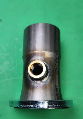 300250cso2id Man Made 3 Inch Header To 2.5 Id 409 Stainless Bolt Flange Gasket Style Collector With 02 Bung