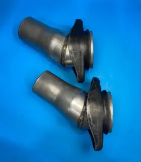 300250sac Man Made 3 Inch Ball Header To 2.5 Od Angled Free Float 2 Bolt Socket Aluminized Reducer Usa