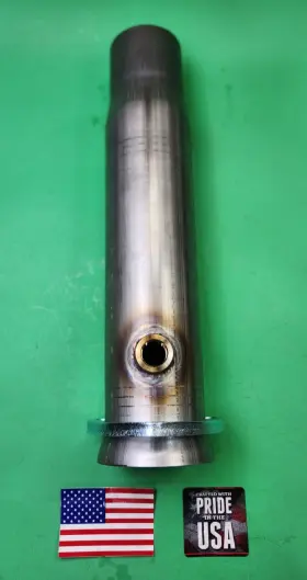 300250ss10212x1 Man Made 1 X 12 Inch 3 Ball Header To 2.5 Od 409 Stainless Bolt With 02 Bung Socket Reduce