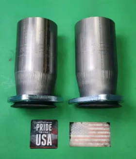 Man Made Rh250300409 Chevy Sb Rams Horn 2.5 Inch To 3 Od Bolt Exhaust Manifold Down Pipe Stubs 409 Ss