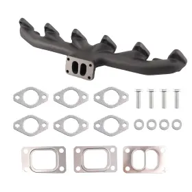 101180 Maxpeedingrods 16uvcf Bolt-on Exhaust Manifold For Dodge Ram 2500/3500 L6 5.9l 99-02 With Gaskets