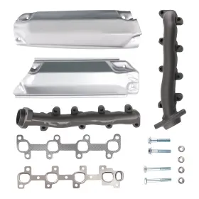 1m5zte Maxpeedingrods 2x Exhaust Manifolds With Heat Shield For Dodge Ram 1500 / Dakota V8 4.7l 2004-2007