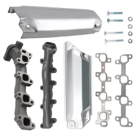 Xary4u Maxpeedingrods 2x Exhaust Manifolds With Heat Shield For Mitsubishi Raider V8 4.7l 2006-2007 New