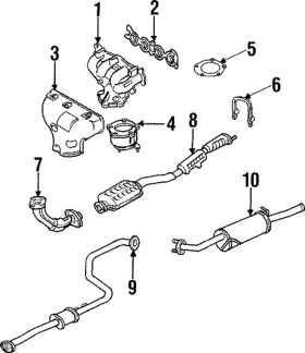 Z509-13-451a Mazda Genuine Exhaust Manifold