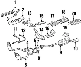 113-140-13-09 Mercedes-benz Genuine Exhaust Manifold