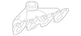 177-140-97-00 Mercedes-benz Genuine Exhaust Manifold