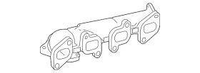 651-142-00-01-07 Mercedes-benz Genuine Exhaust Manifold