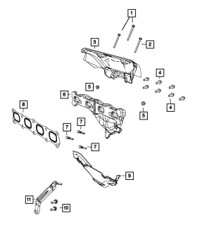 04693342ae Mopar Genuine Exhaust Manifold
